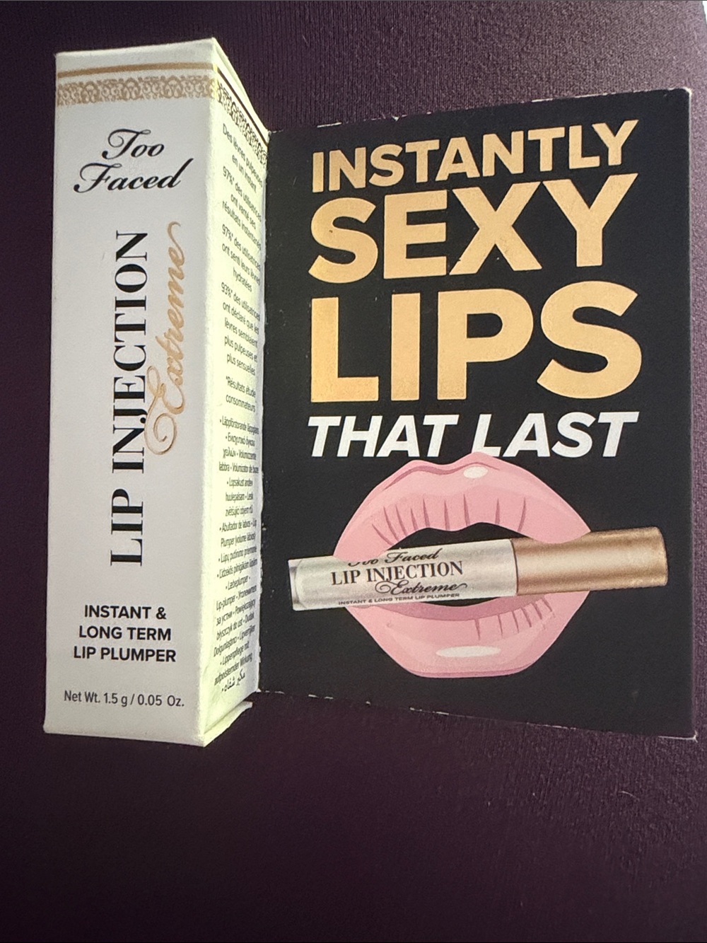 Too Faced Lip Injection Extreme Lip Plumper - Pink & Gold Packaging